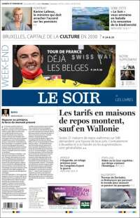 Portada de Le Soir (Bélgica)