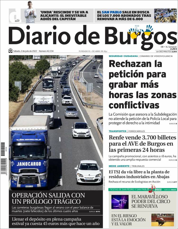 Portada de Diario de Burgos (Espa&ntilde;a)