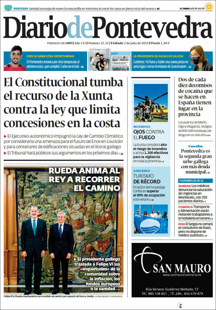Portada de Diario de Pontevedra (Espa&ntilde;a)
