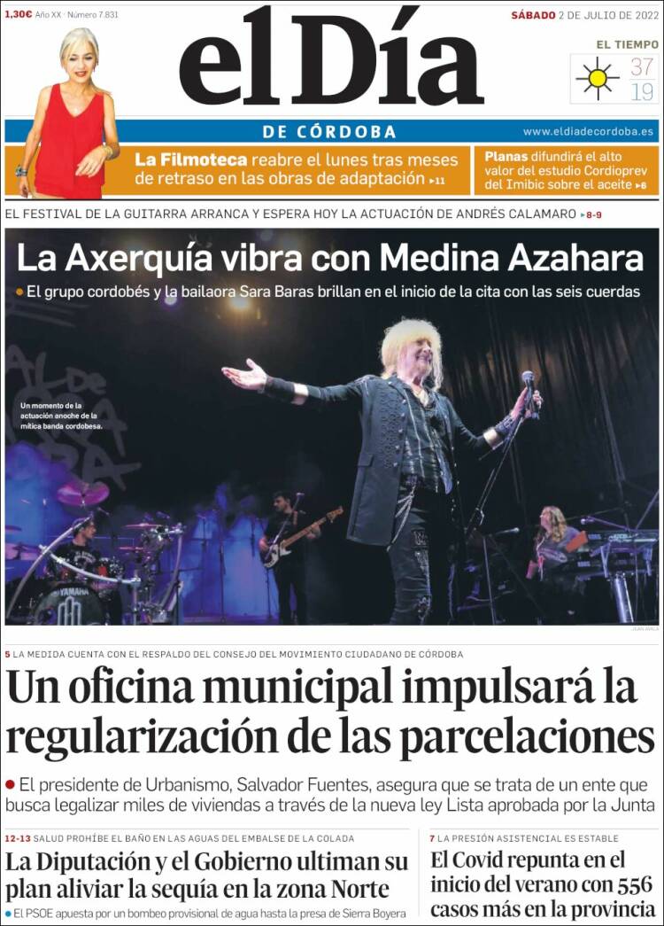 Portada de El Día de Córdoba (Espa&ntilde;a)