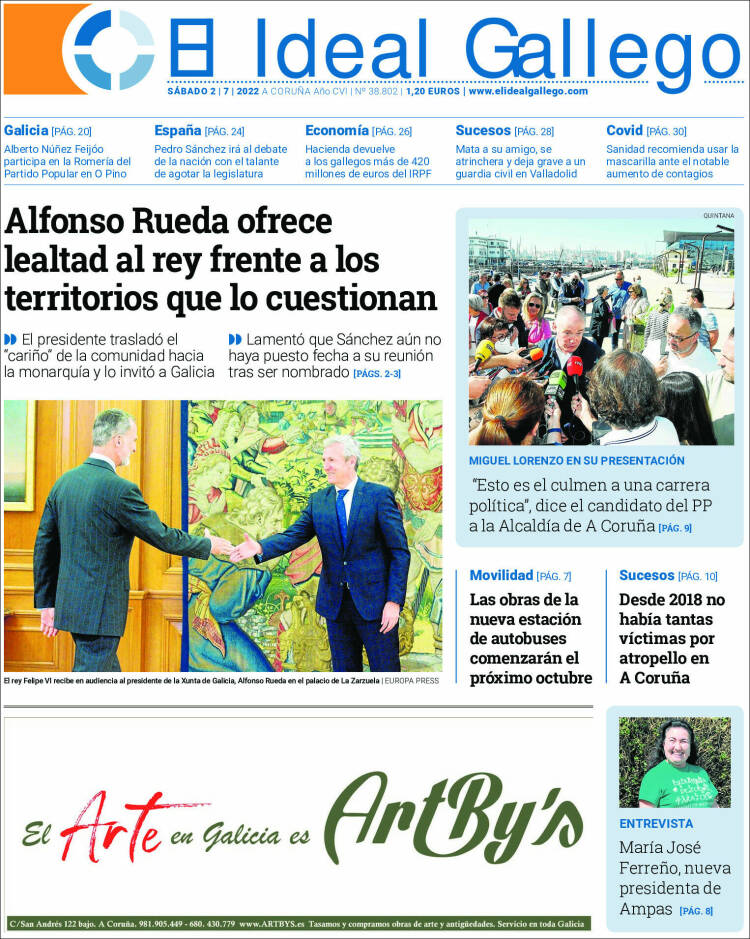 Portada de El Ideal Gallego (Espa&ntilde;a)
