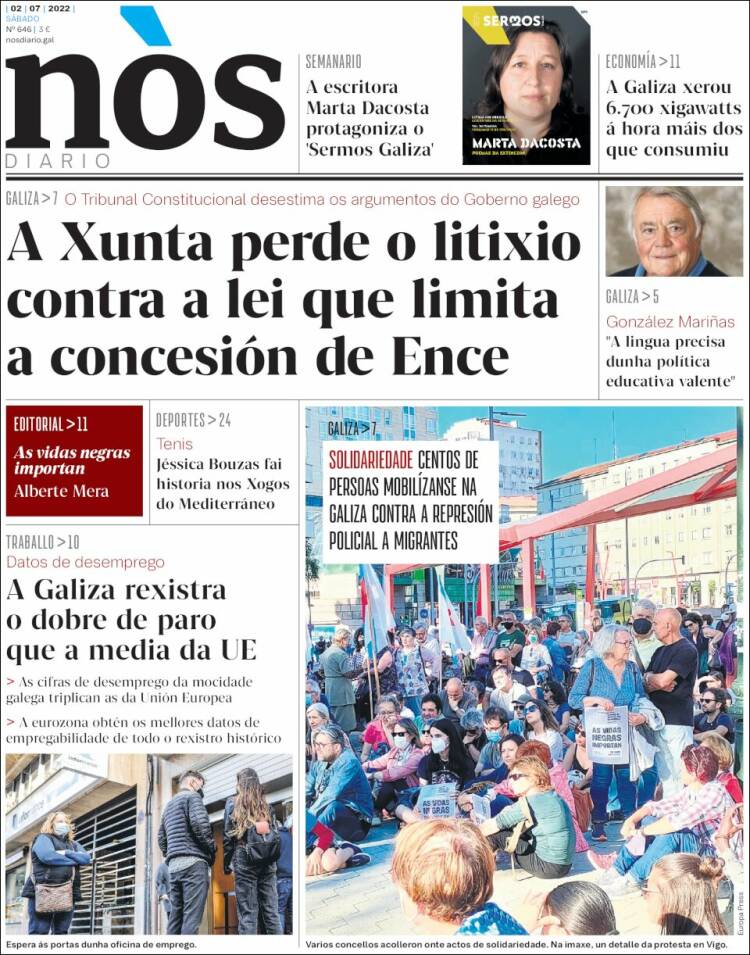 Portada de Nòs Diario (Espa&ntilde;a)
