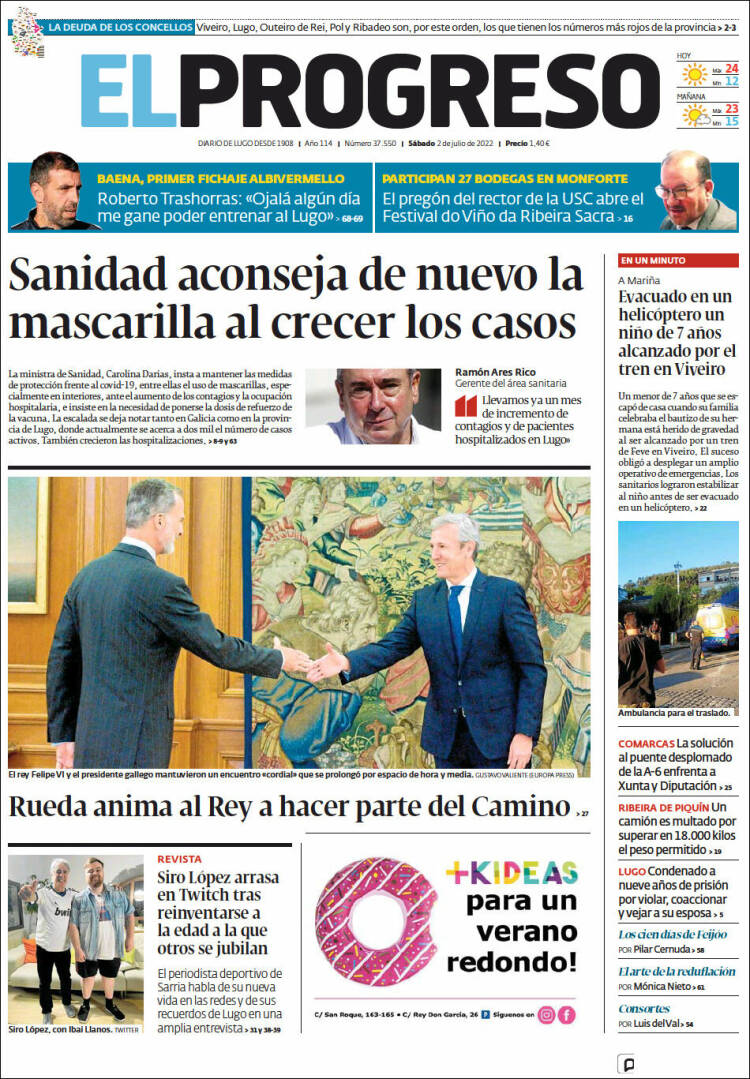 Portada de El Progreso (Espa&ntilde;a)