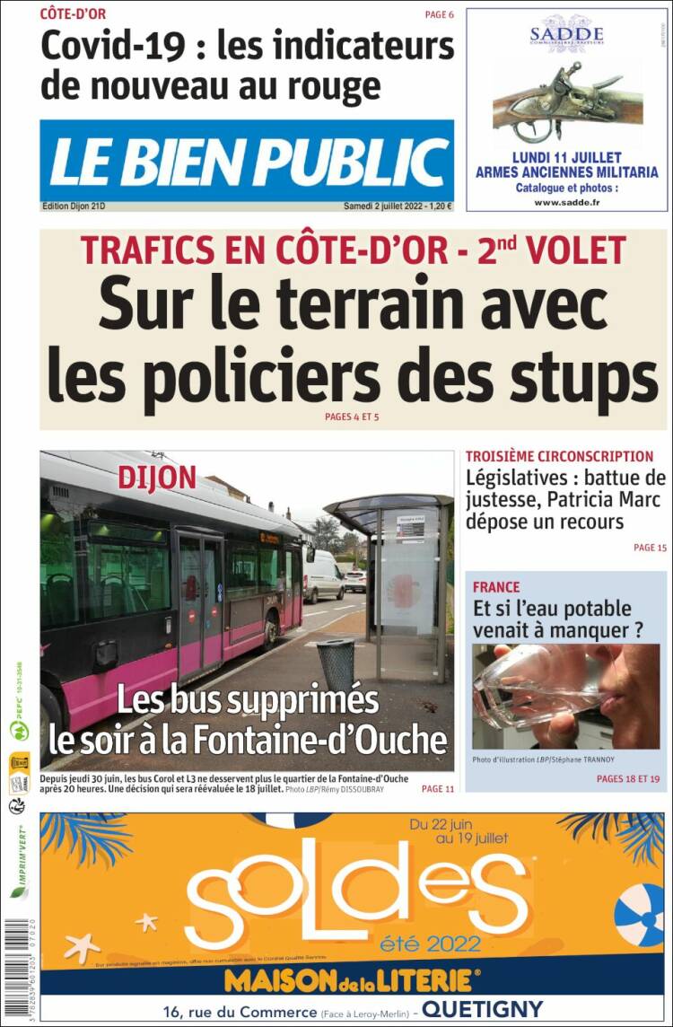 Portada de Le Bien Public (Francia)