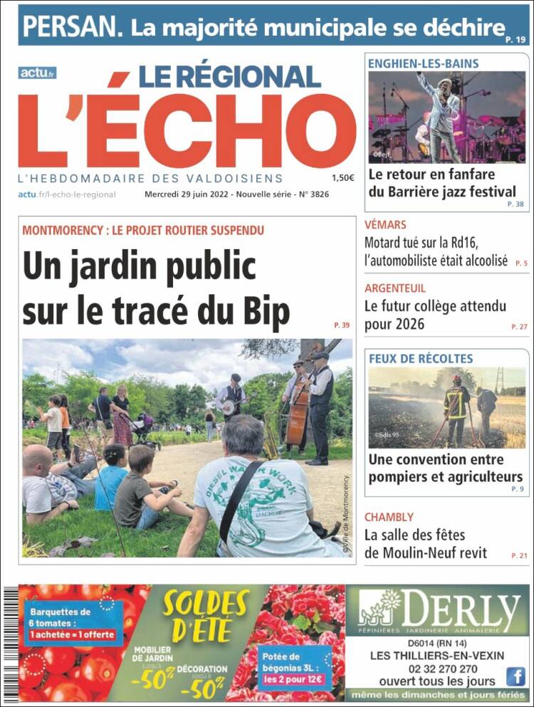 Portada de L'Echo de la Haute-Vienne (Francia)
