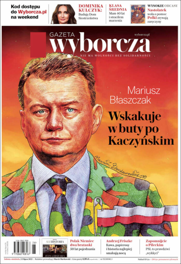 Portada de Gazeta Wyborcza (Polonia)