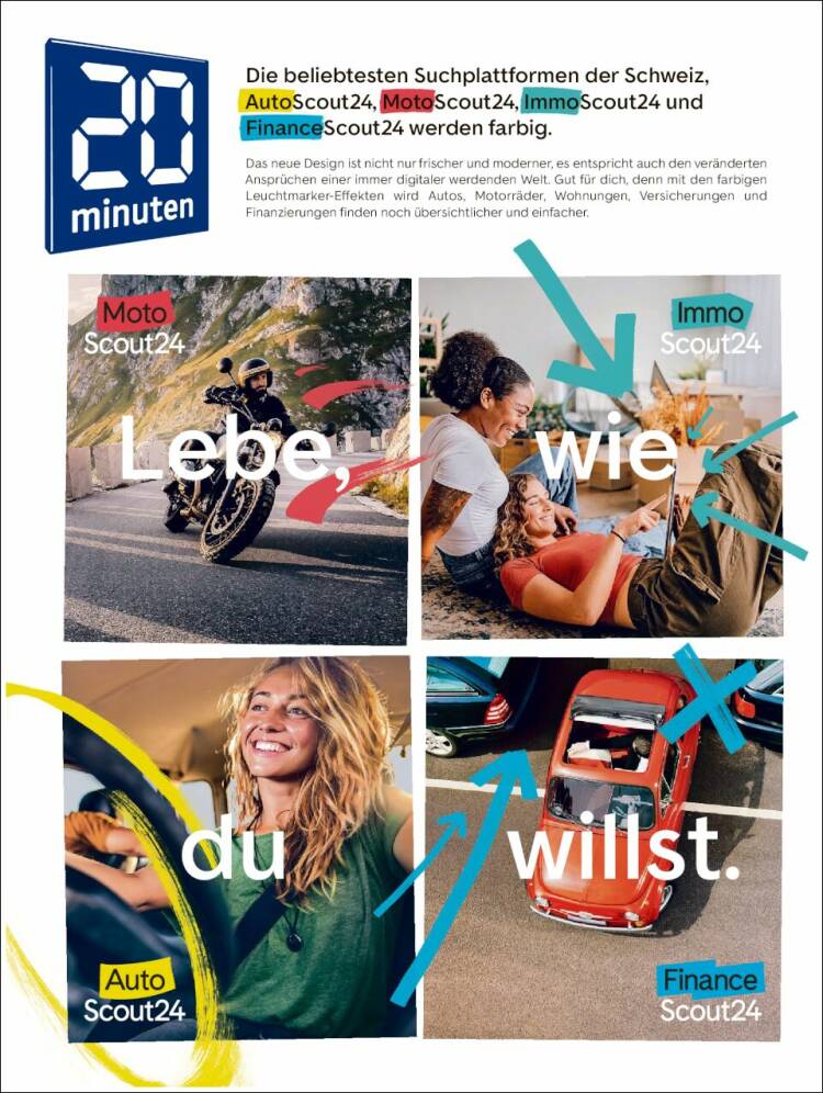 Portada de 20Minuten - Zürich (Suiza)