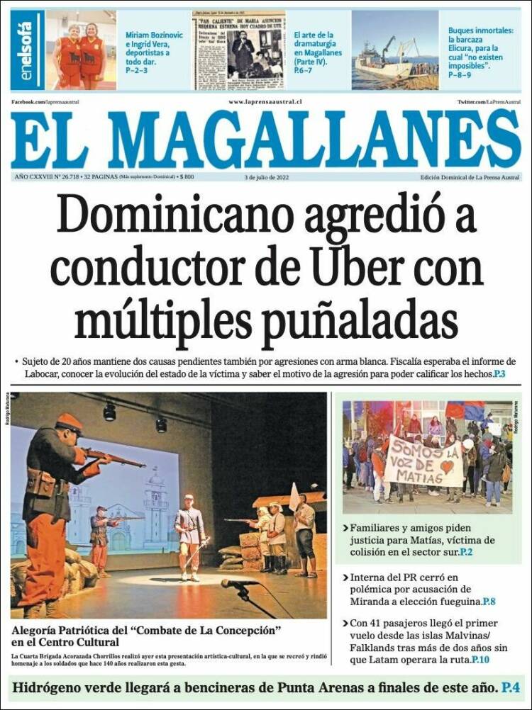 Portada de El Magallanes (Chile)