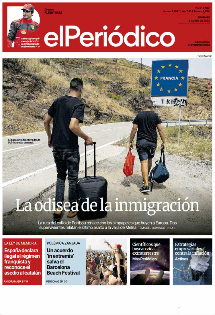 Portada de El Periódico (España)