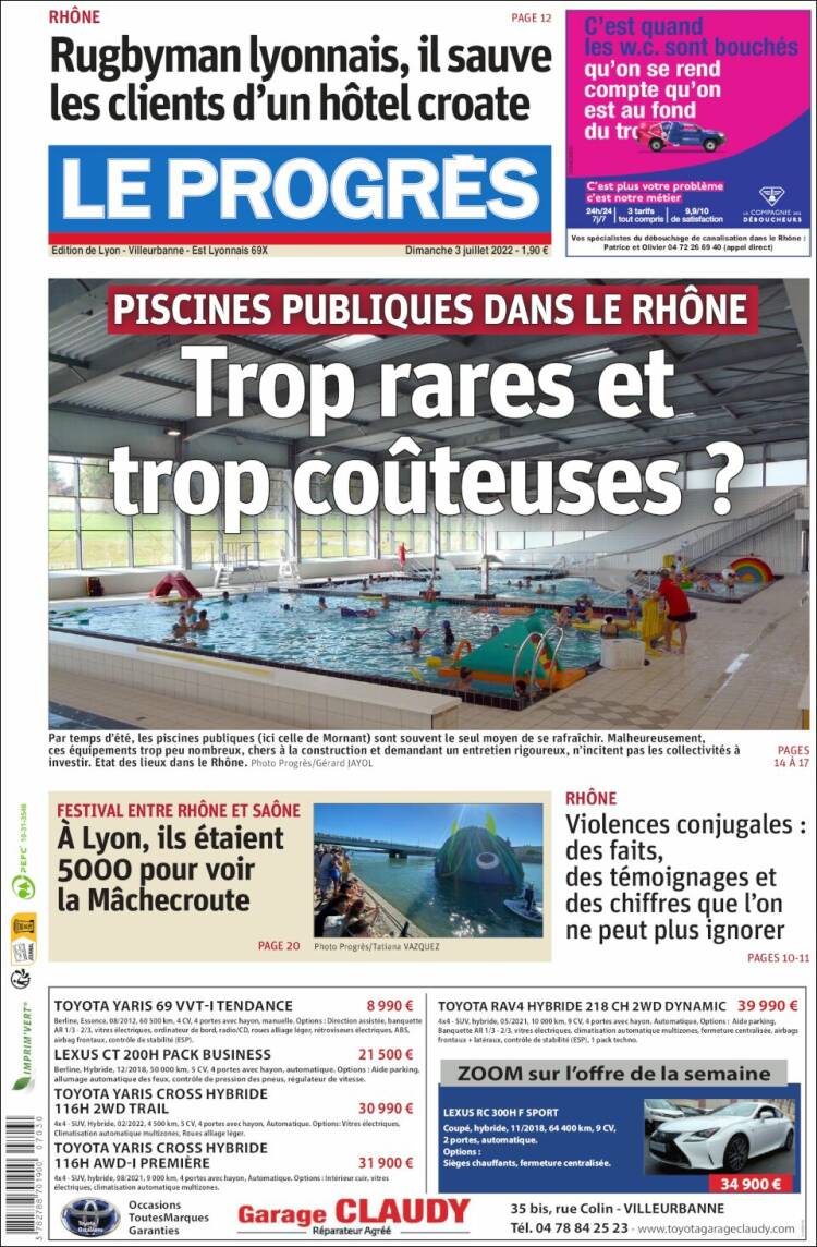 Portada de Progres de Fecamp (Francia)