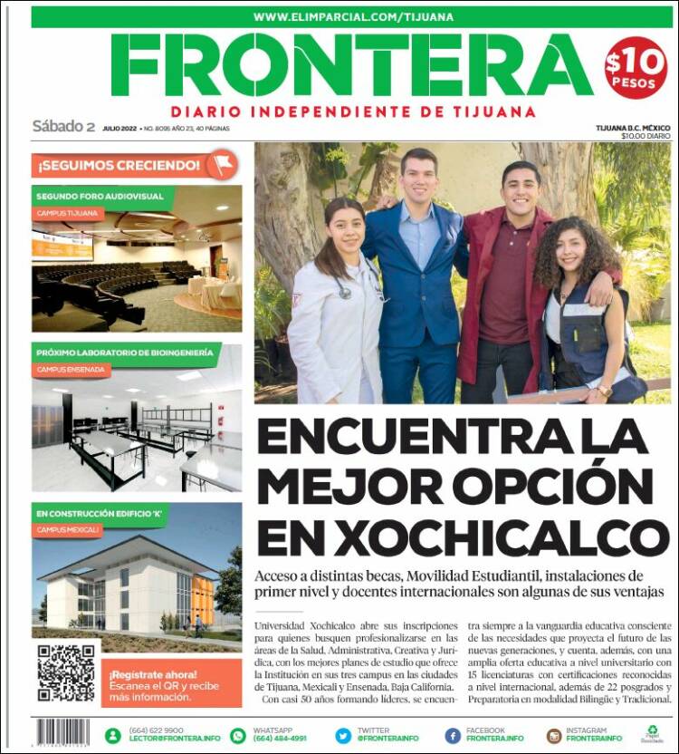 Portada de Frontera (M&eacute;xico)