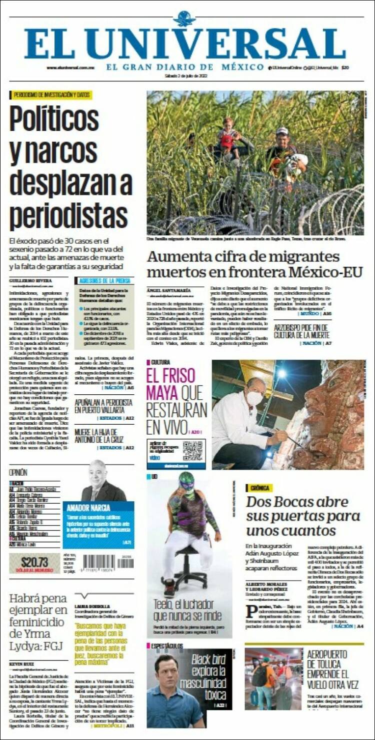 Portada de El Universal (M&eacute;xico)