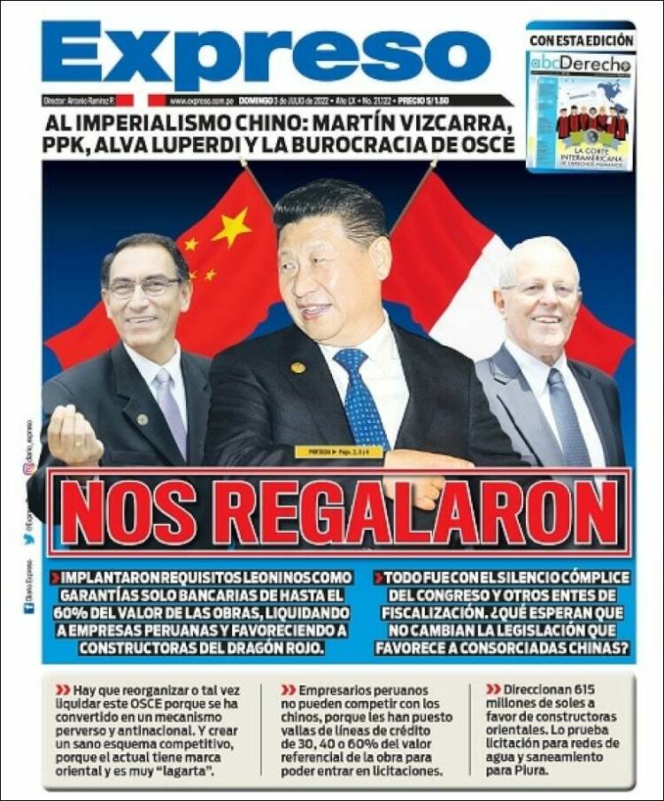 Portada de Expreso (Per&uacute;)