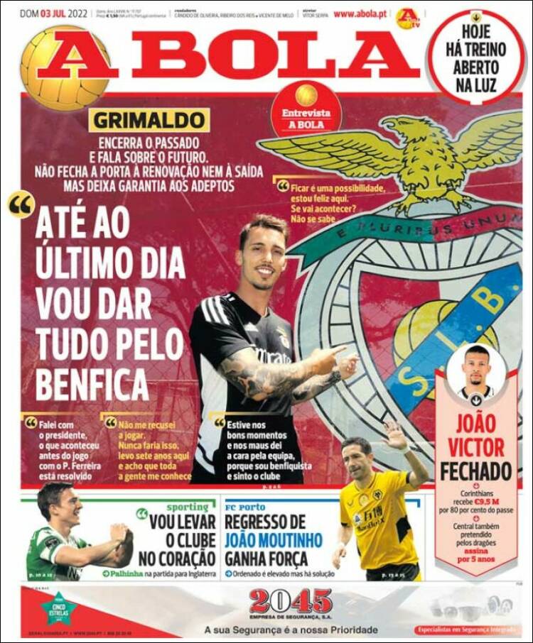 Portada de A Bola (Portugal)