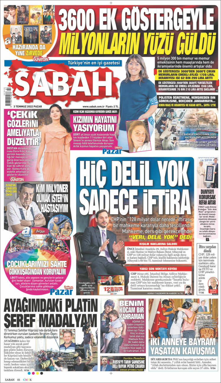 Portada de Sabah (Turqu&iacute;a)