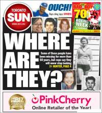 Portada de The Toronto Sun (Canadá)