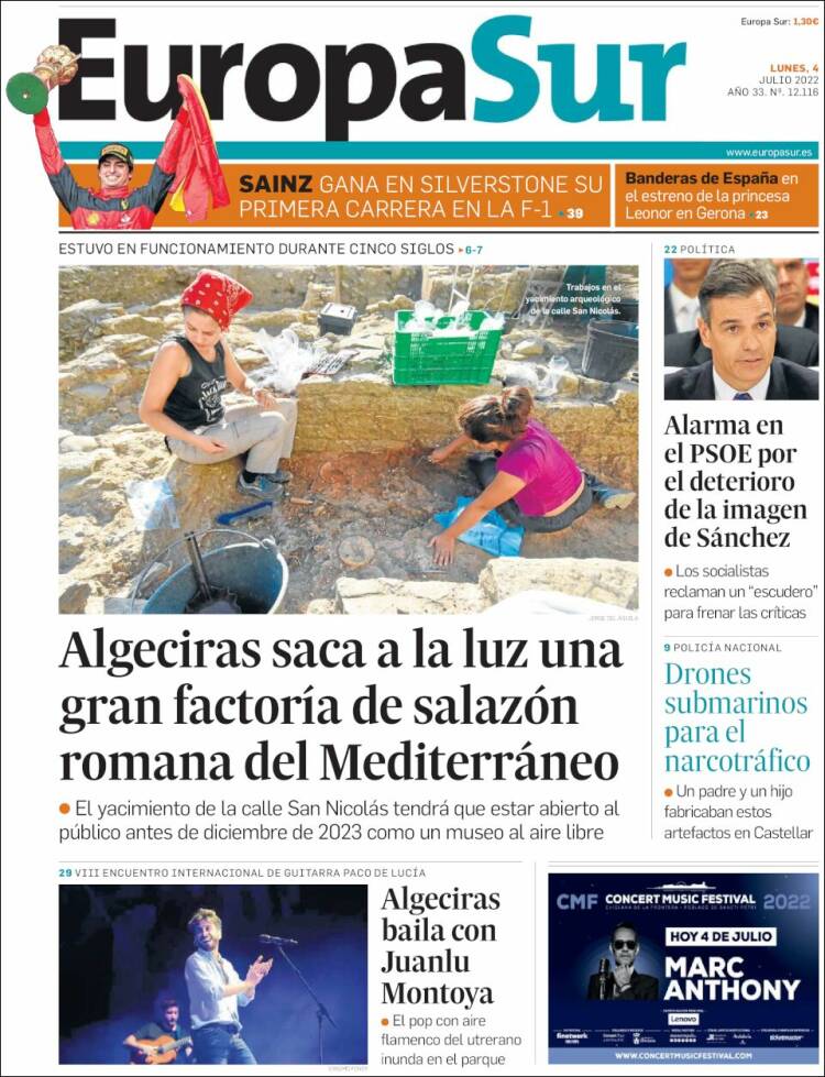 Portada de Europa Sur (España)
