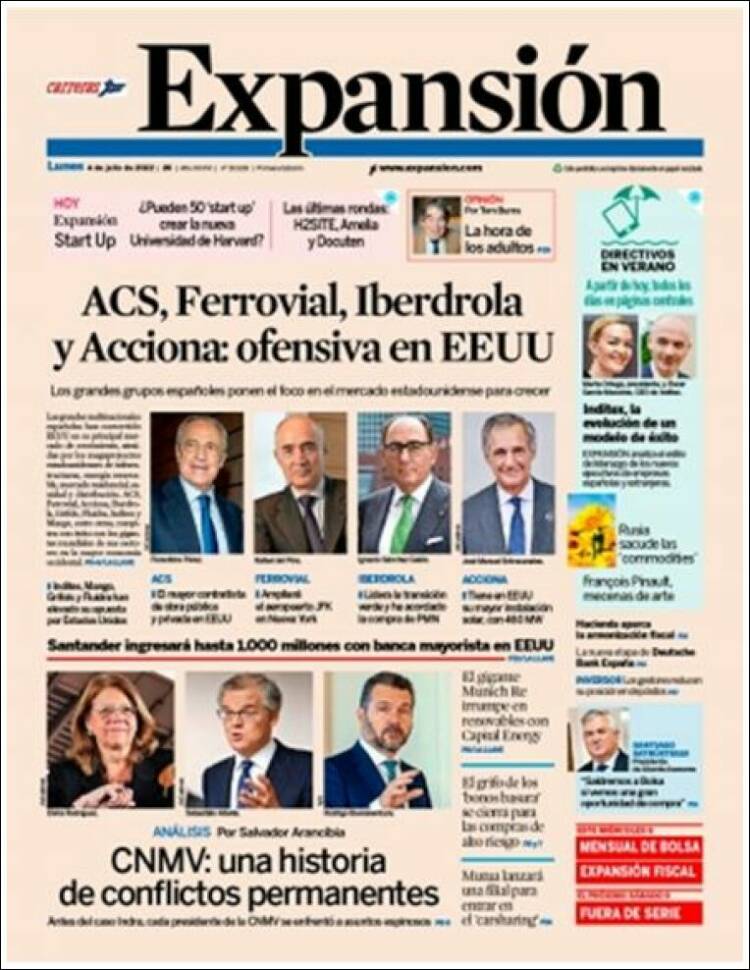 Portada de Expansión (España)