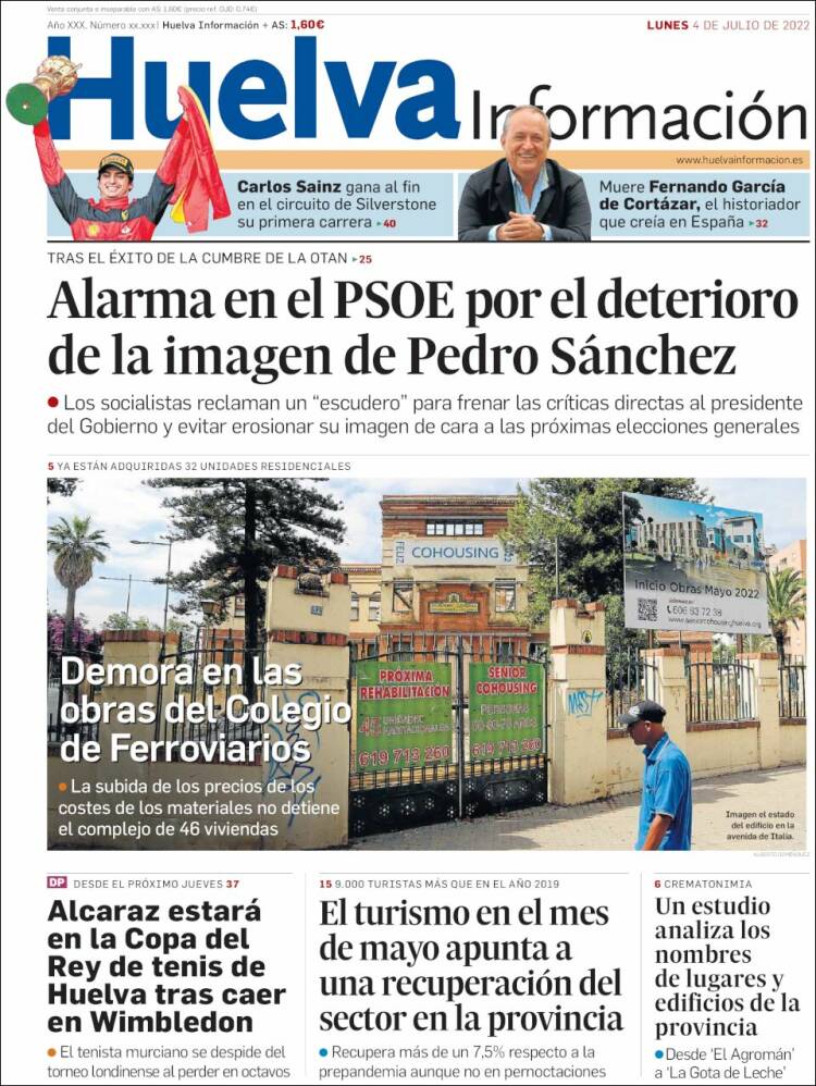 Portada de Huelva Información (España)