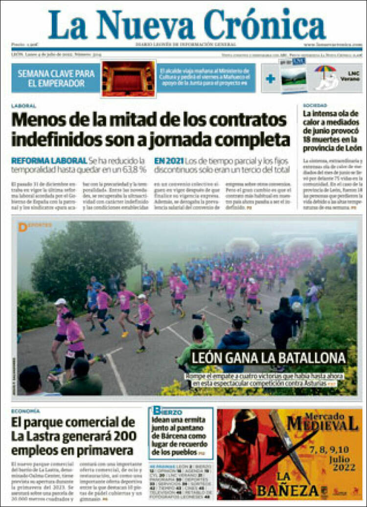 Portada de La Nueva Crónica (España)