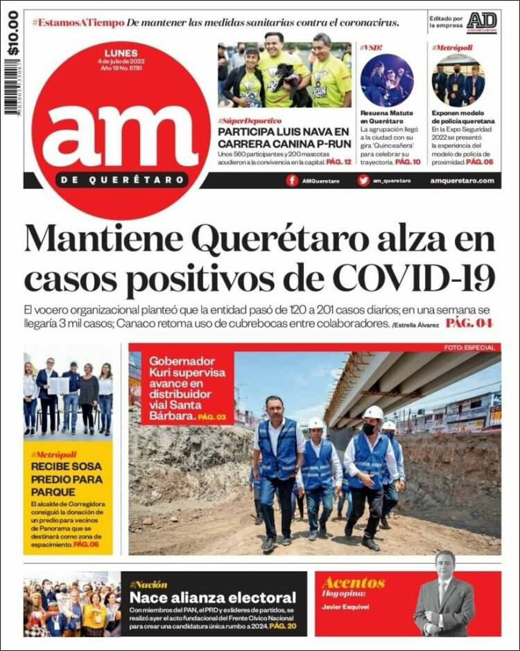 Portada de A.M. Querétaro (México)