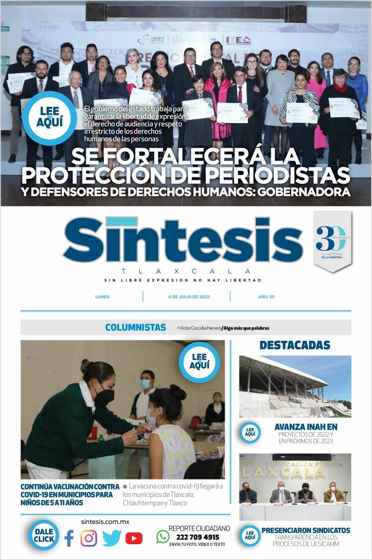 Portada de Síntesis de Tlaxcala (México)