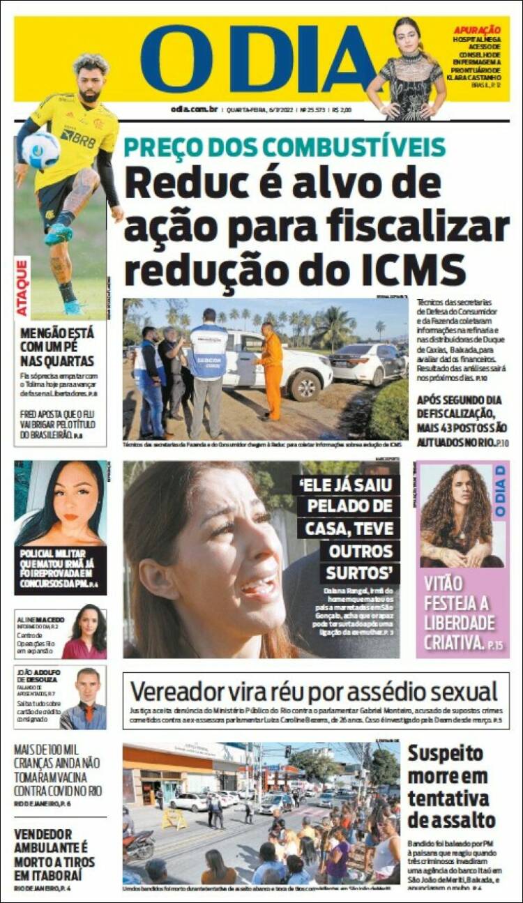 Portada de O Dia (Brasil)