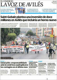 Portada de El Comercio - Avilés (España)