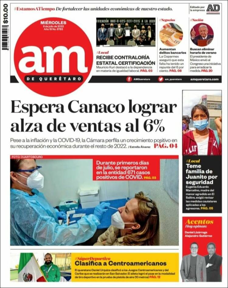 Portada de A.M. Querétaro (México)