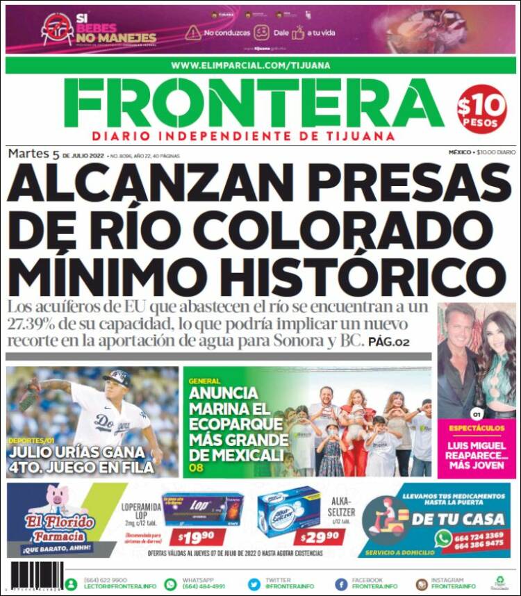 Portada de Frontera (México)