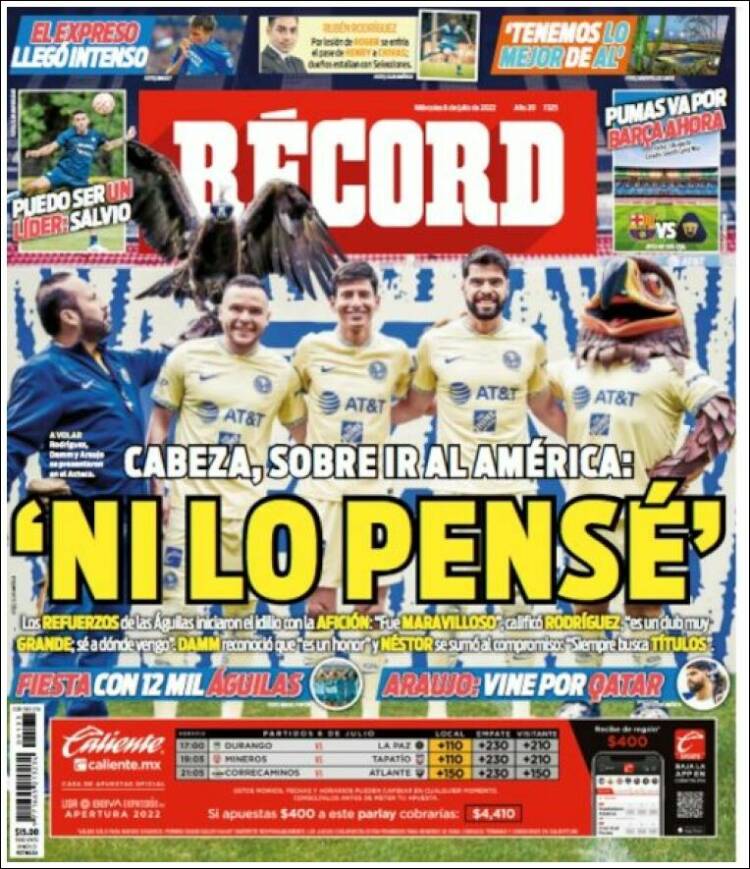 Portada de Record (México)