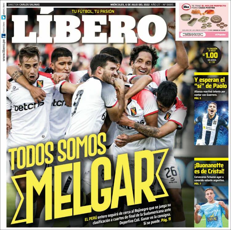 Portada de Líbero (Peru)