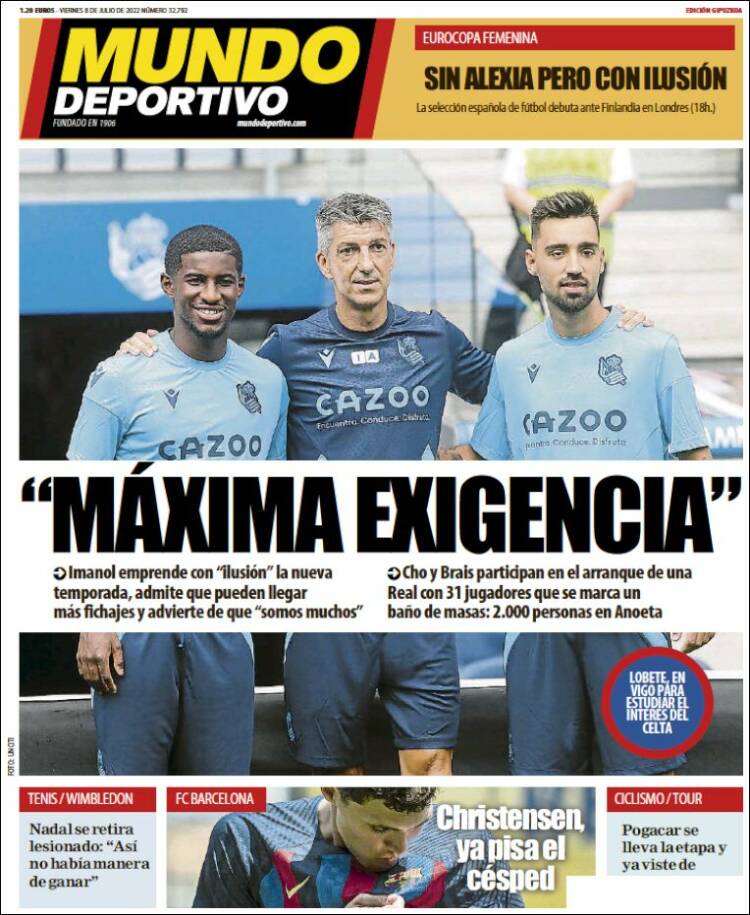 Portada de Mundo Deportivo Gipuzkoa (España)