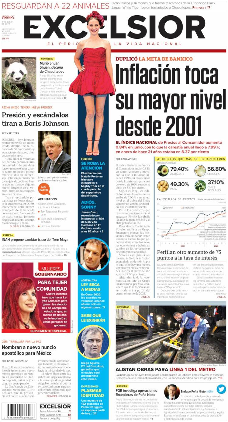 Portada de Excelsior (México)