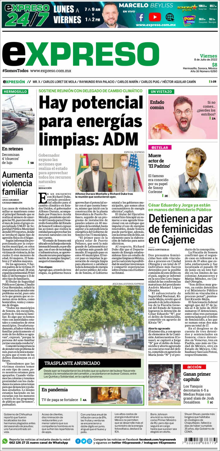 Portada de Expreso (México)