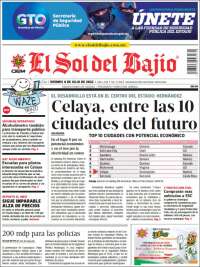 Portada de El Sol del Bajio (México)