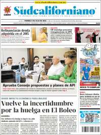 Portada de El Sudcaliforniano (México)