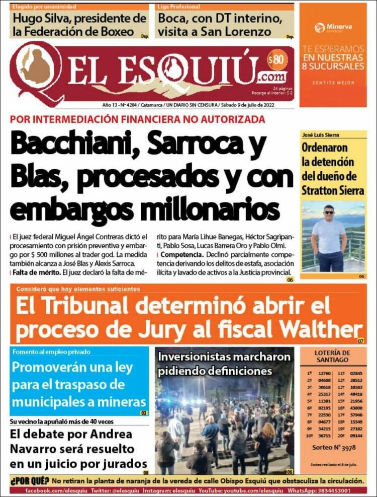 Portada de El Esquiu (Argentine)
