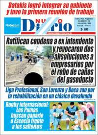 Portada de Nuevo Diario de Salta (Argentine)