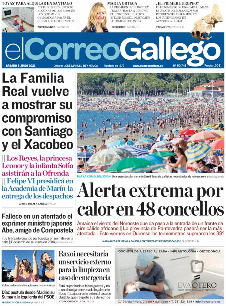 Portada de El Correo Gallego (Spain)