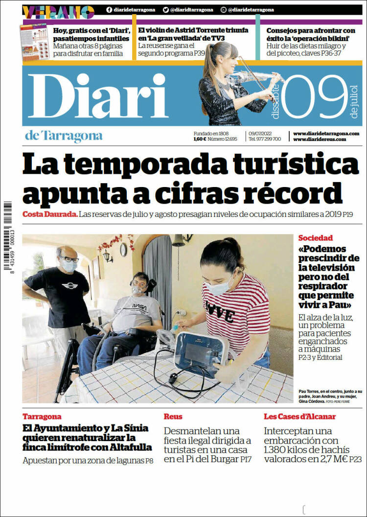 Portada de Diari de Tarragona (Spain)