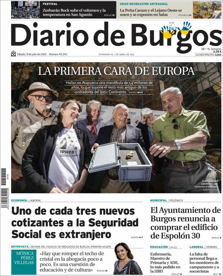 Portada de Diario de Burgos (Spain)