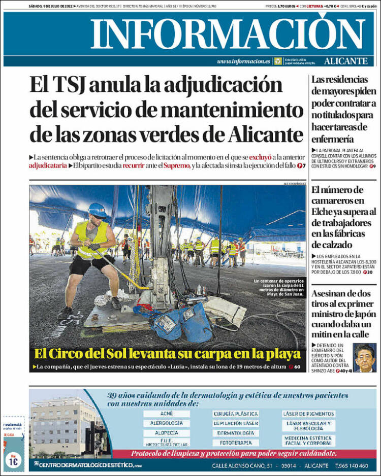 Portada de Diario Información (Spain)