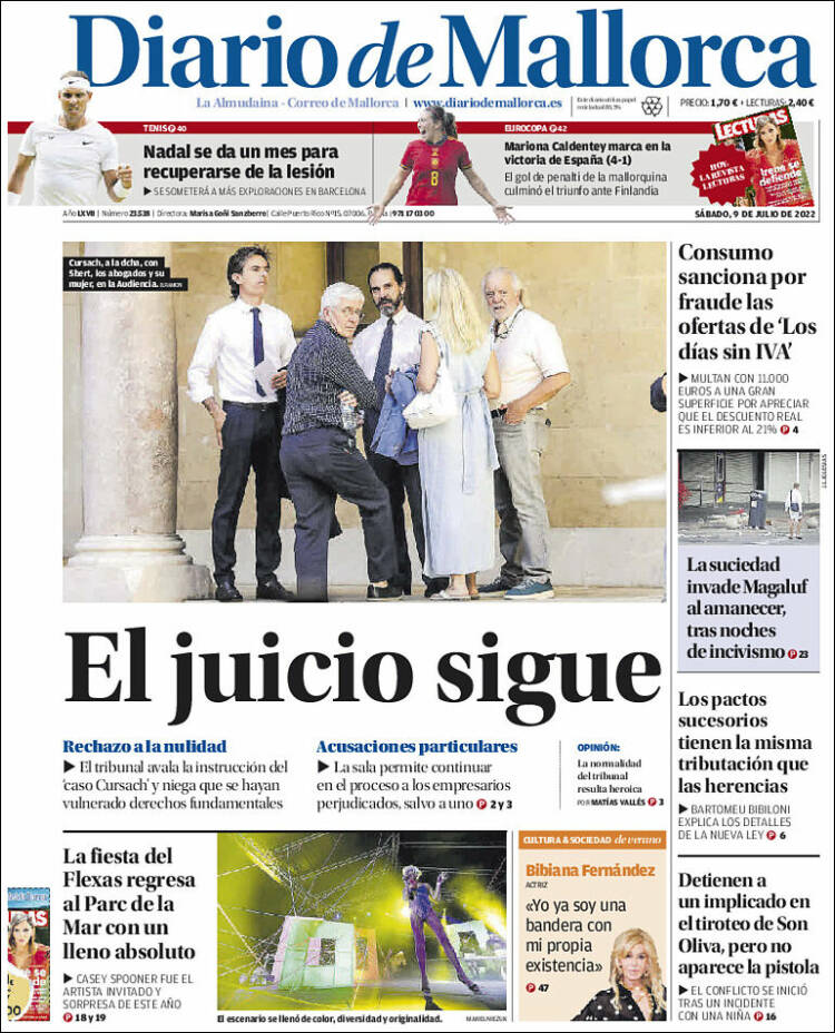 Portada de Diario de Mallorca (Spain)