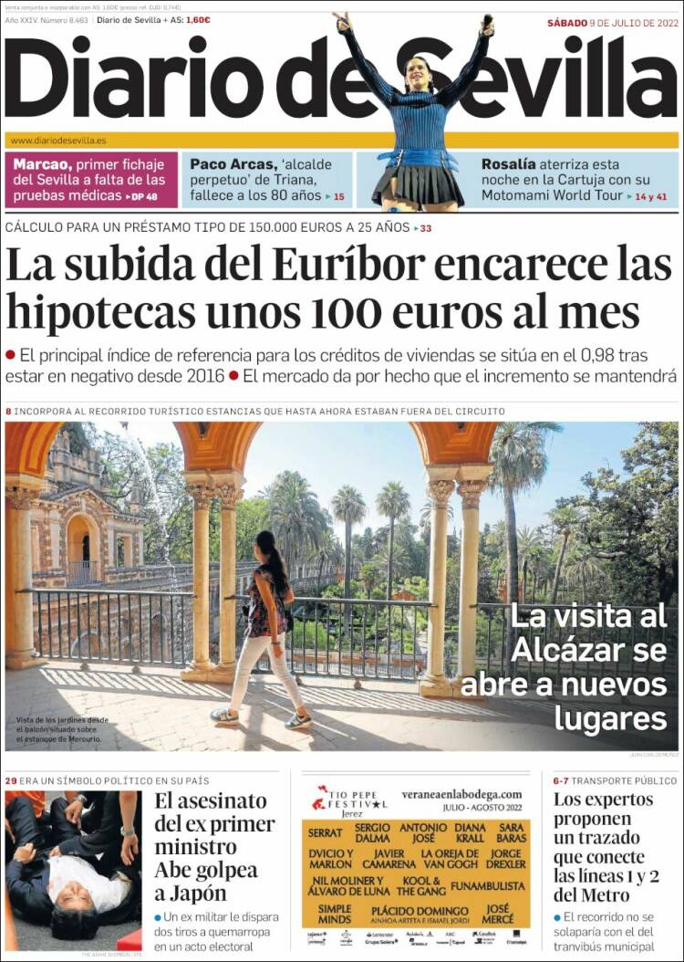 Portada de Diario de Sevilla (Spain)