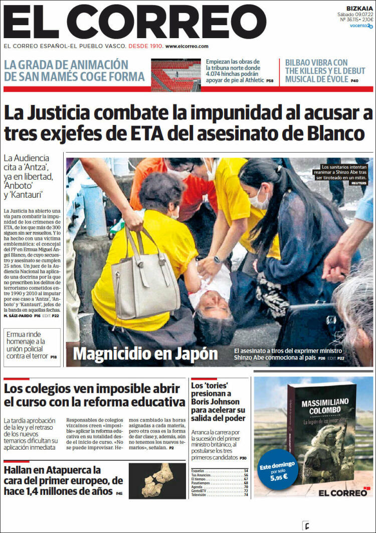 Portada de El Correo (Spain)