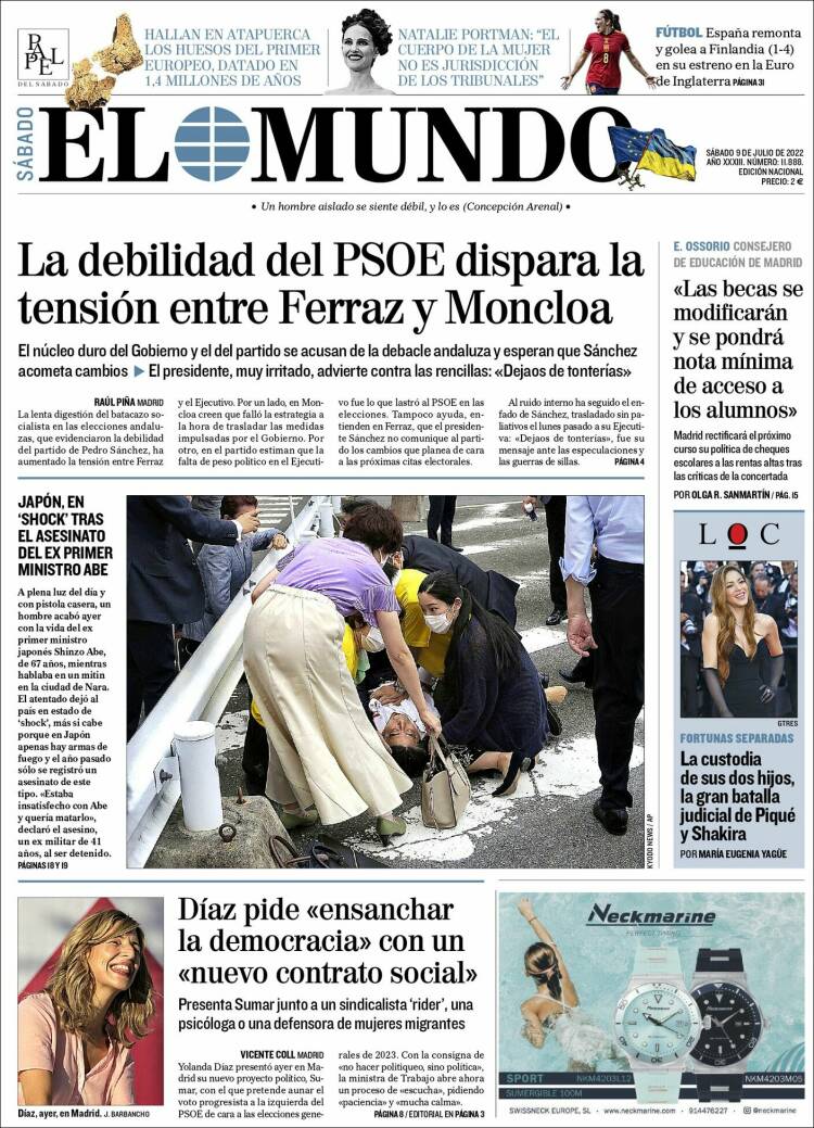 Portada de El Mundo (Spain)