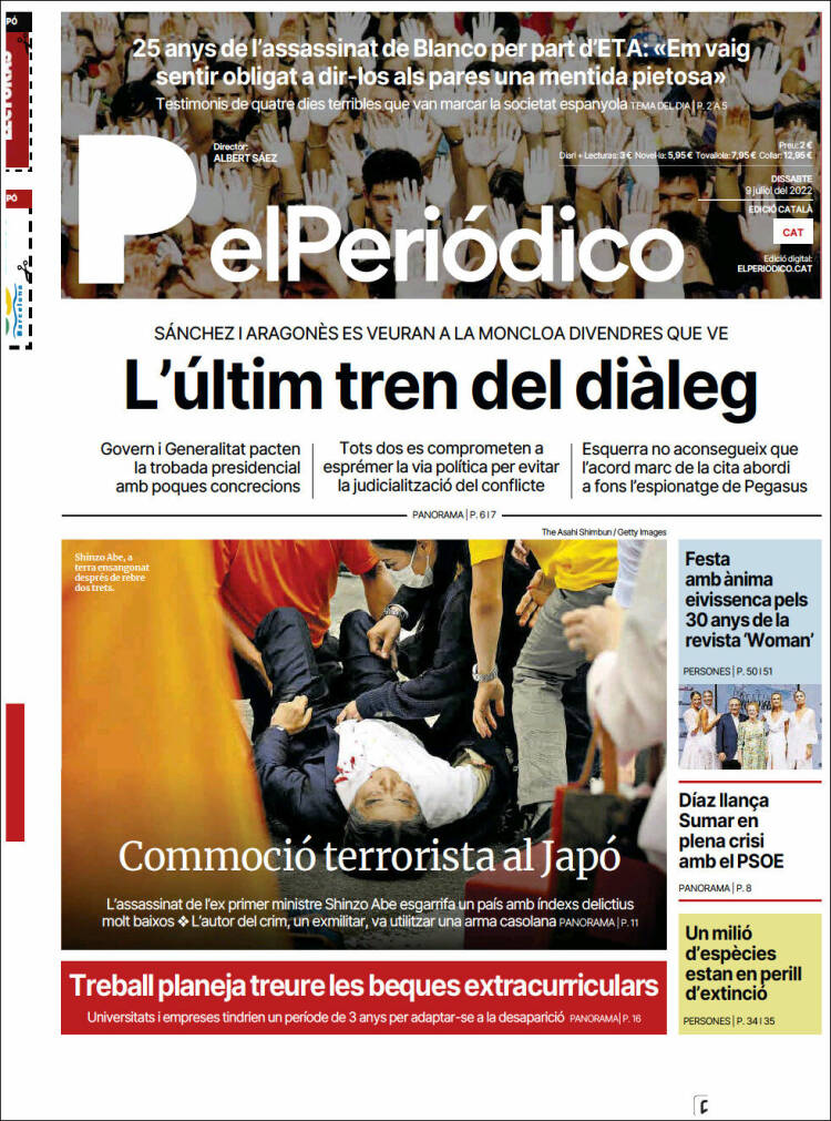 Portada de El Periódico de Catalunya (Spain)