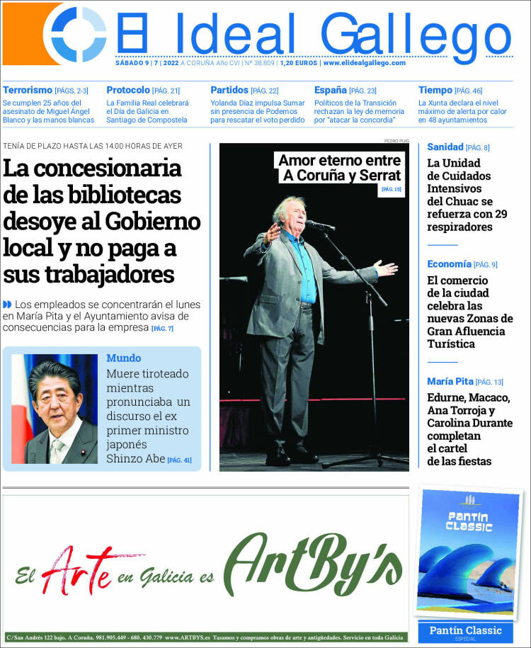 Portada de El Ideal Gallego (Spain)