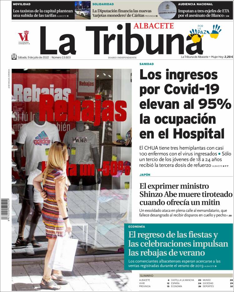 Portada de La Tribuna de Albacete (Spain)